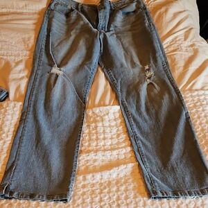 Crown & Ivy Blue Denim High-rise Vintage Straight